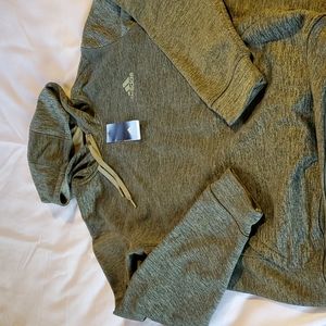 Adidas Men's Large Climawarm Pullover Sweatshirt Color Olive Green